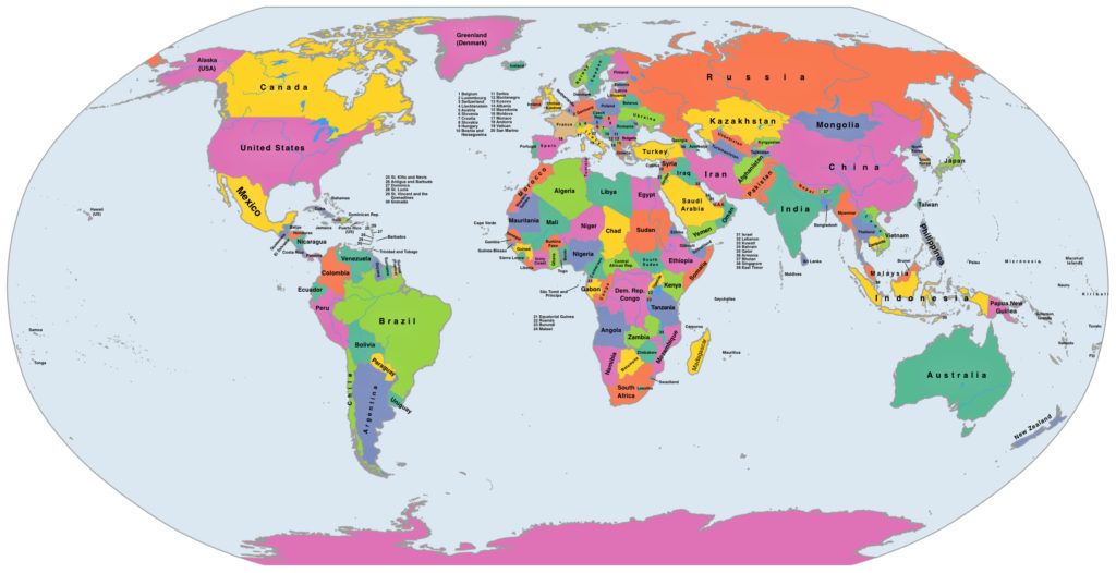 map of the world where is seychelles